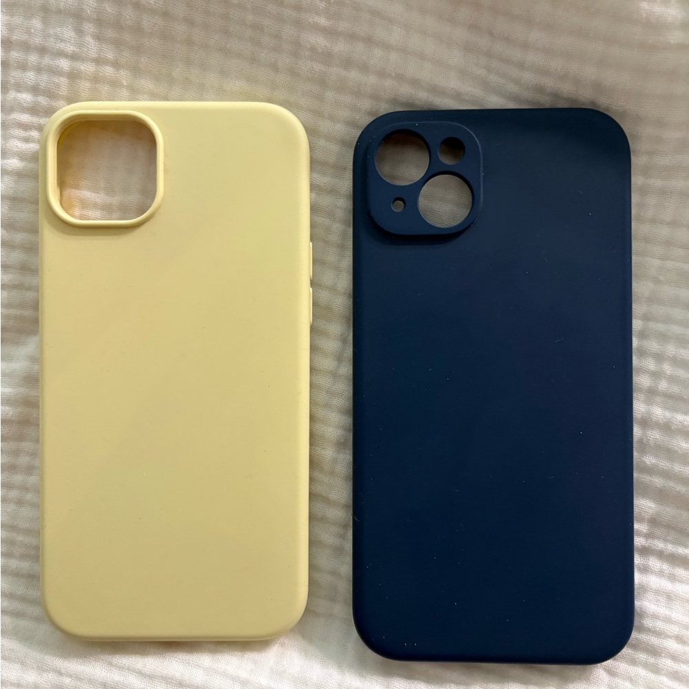 14 plus baby yellow and navy blue Phones- set of 2